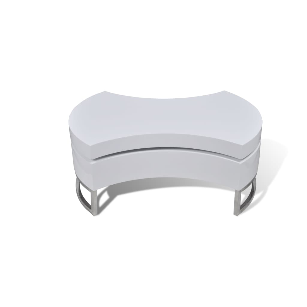 Coffee Table Shape-adjustable High Gloss White