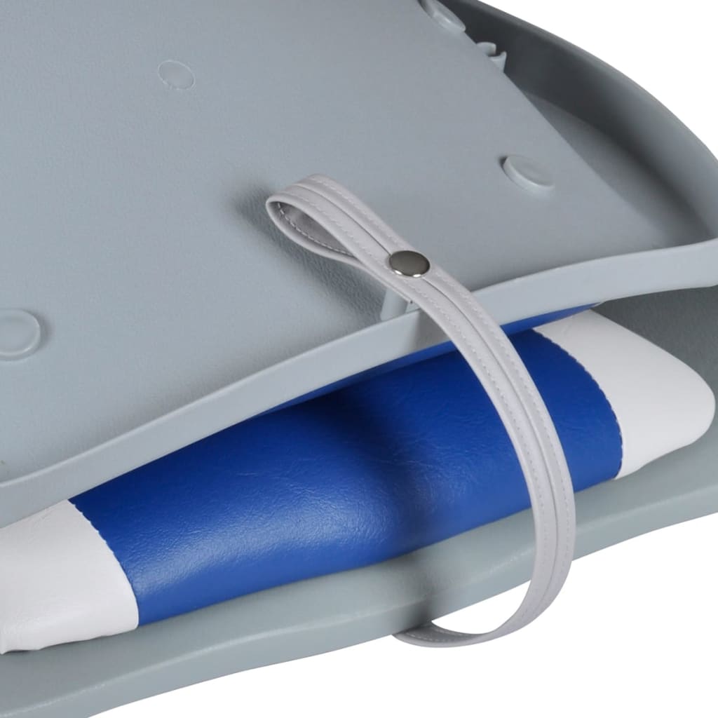 Boat Seat Foldable Backrest With Blue-white Pillow
