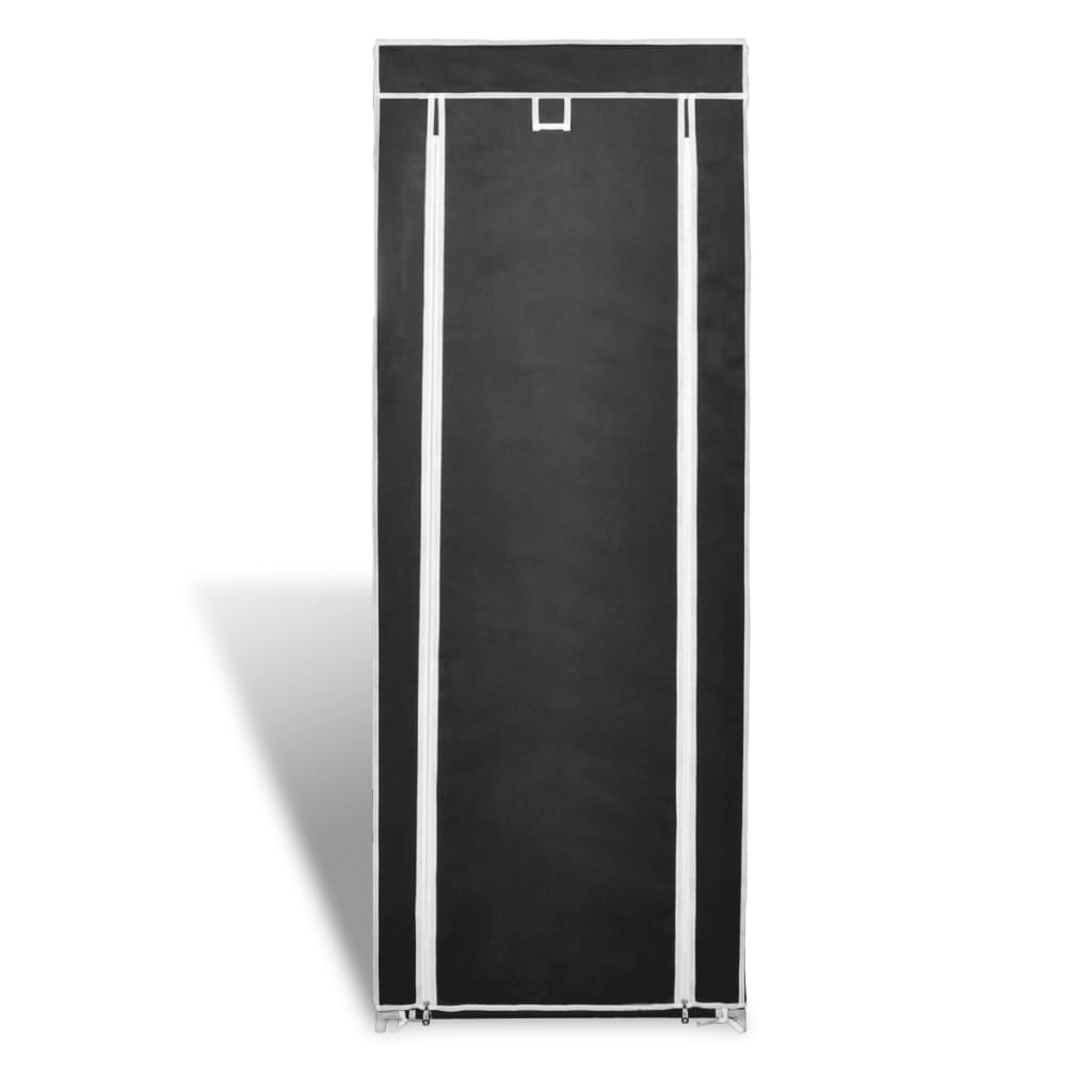 Fabric Shoe Cabinet with Cover (Black)