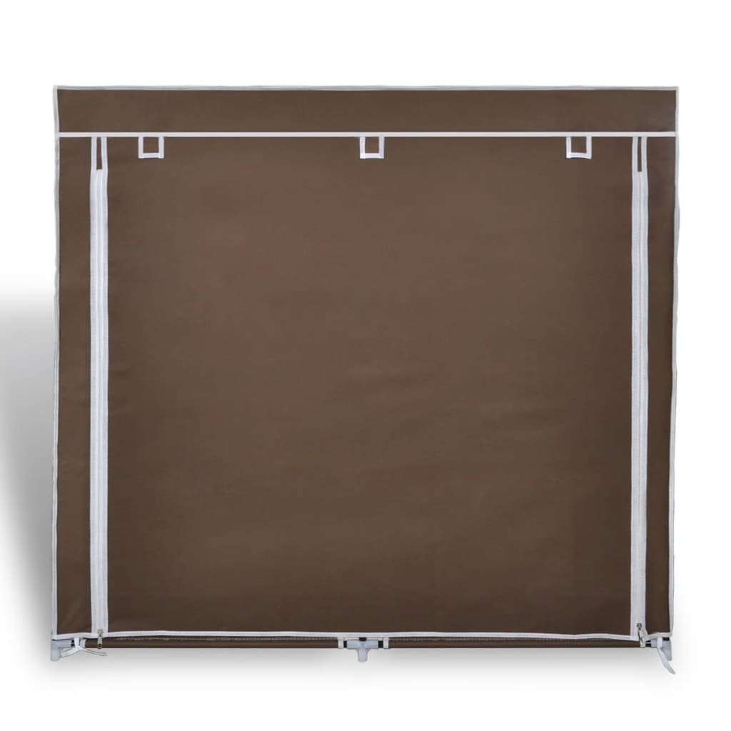 Fabric Shoe Cabinet with Cover Brown