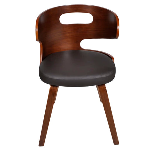 Dining Chairs 2 pcs Brown Leather