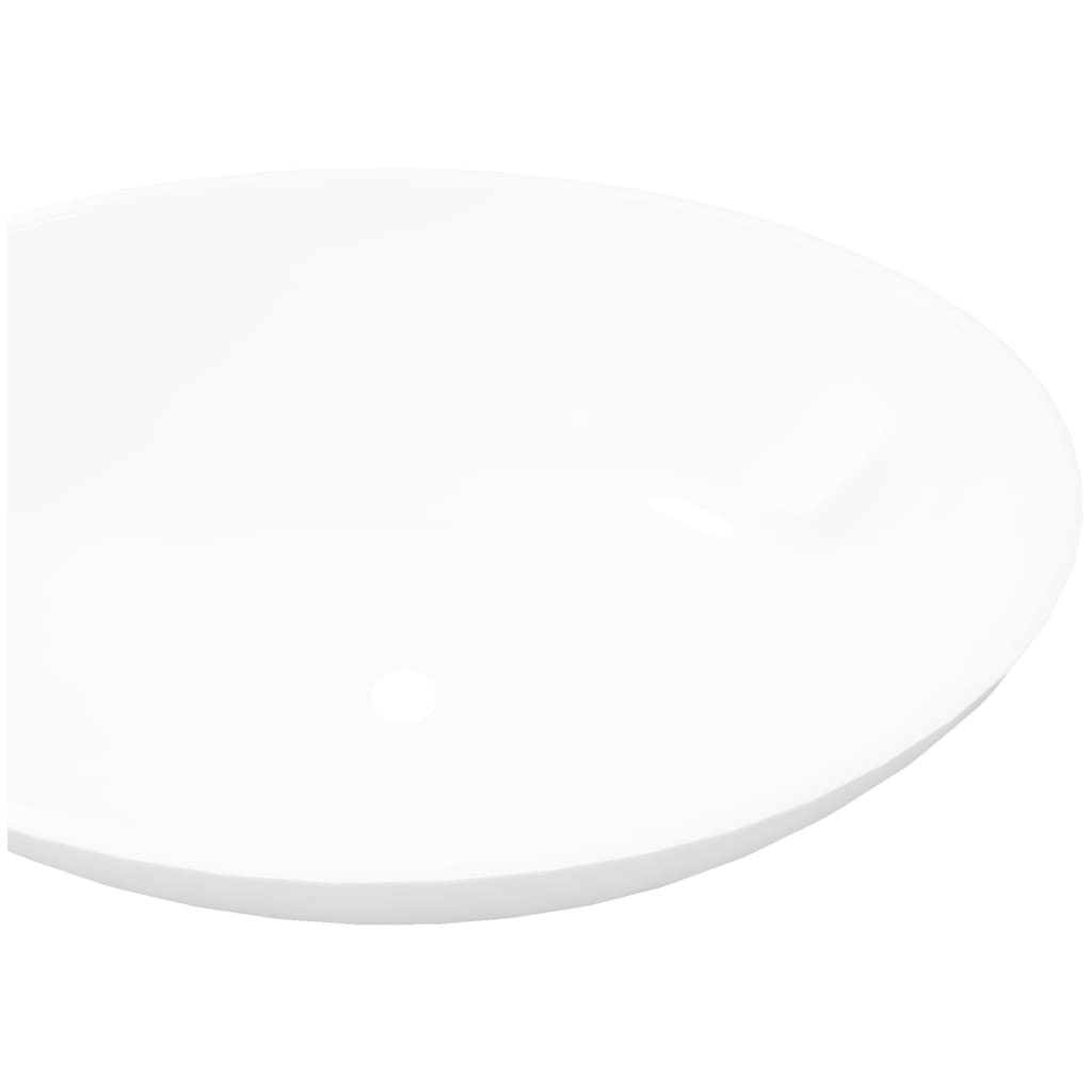 Luxury Ceramic Basin Oval-shaped Sink White  M