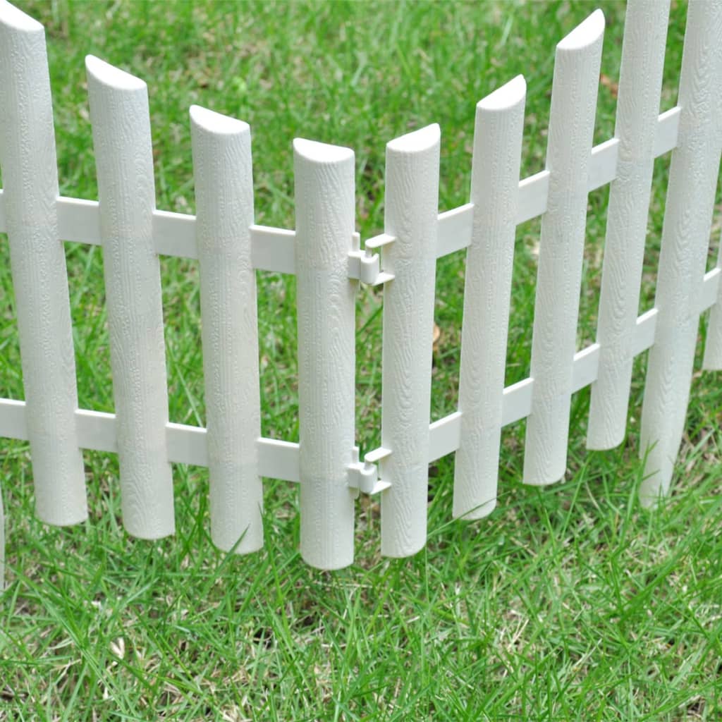 White Lawn Divider 17 pcs / 10 m | Garden Borders & Edging