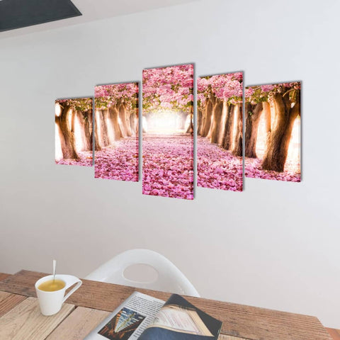 Canvas Wall Print Set Cherry Blossom  M