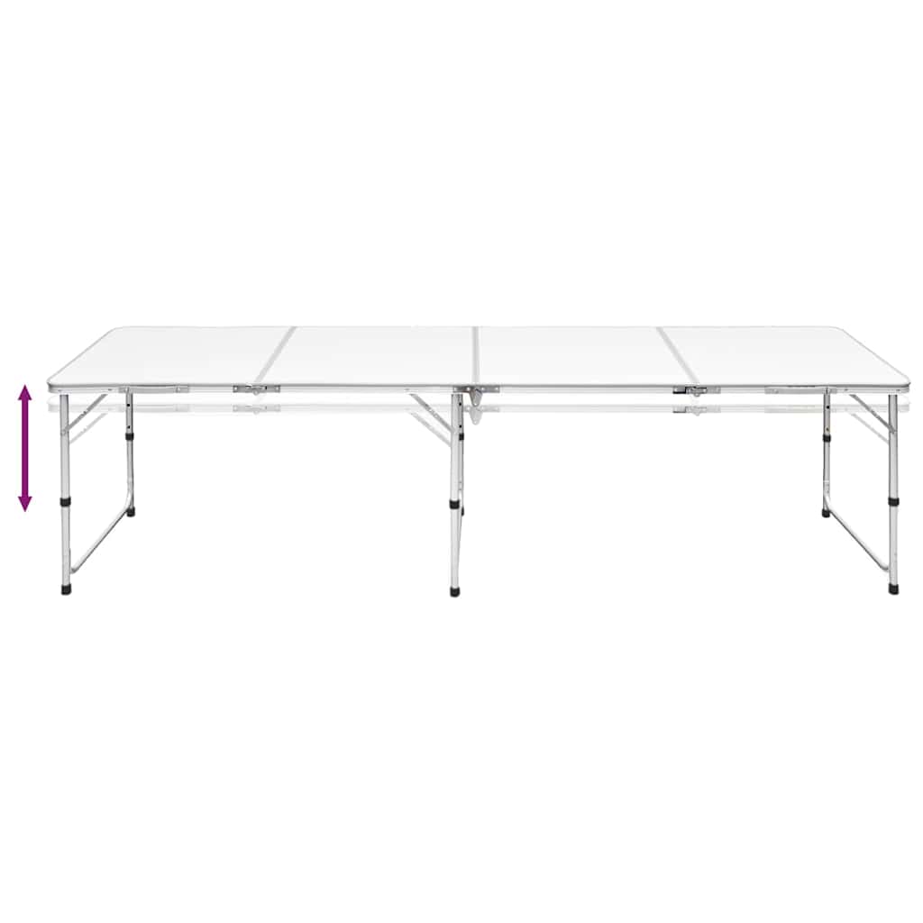 Foldable Camping Table Height Adjustable Aluminium