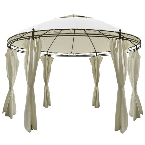 Round Gazebo with Curtains