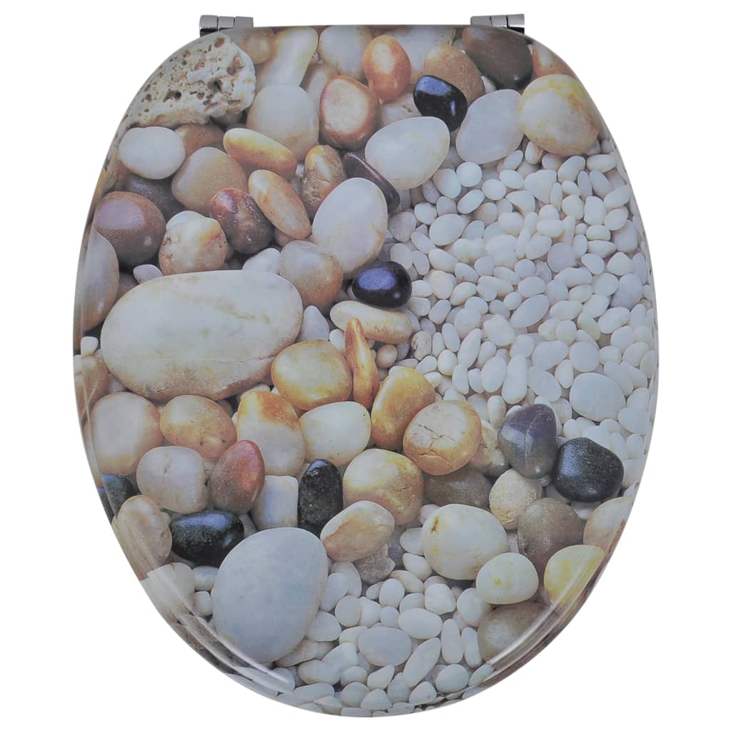 Toilet Seats with Hard Close Lids MDF Pebbles