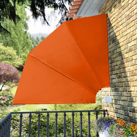 Collapsible Balcony Side Awning Terracotta