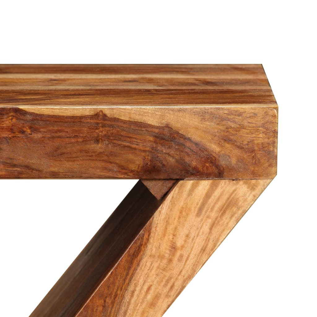Side Table Z-shaped Solid Sheesham Wood