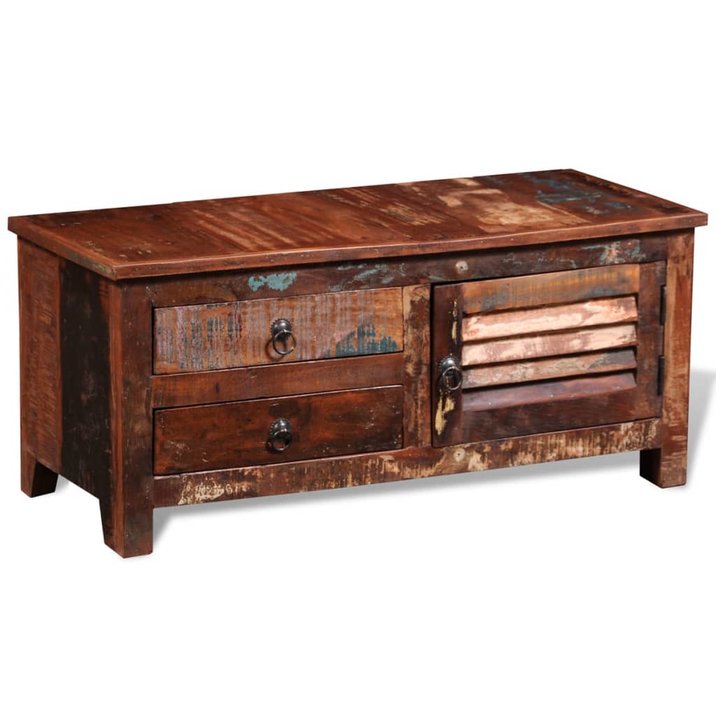 Reclaimed Tv Hi-Fi Cabinet Side Cabinet Solid Wood