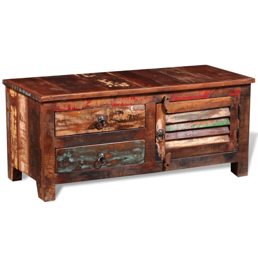 Reclaimed Tv Hi-Fi Cabinet Side Cabinet Solid Wood