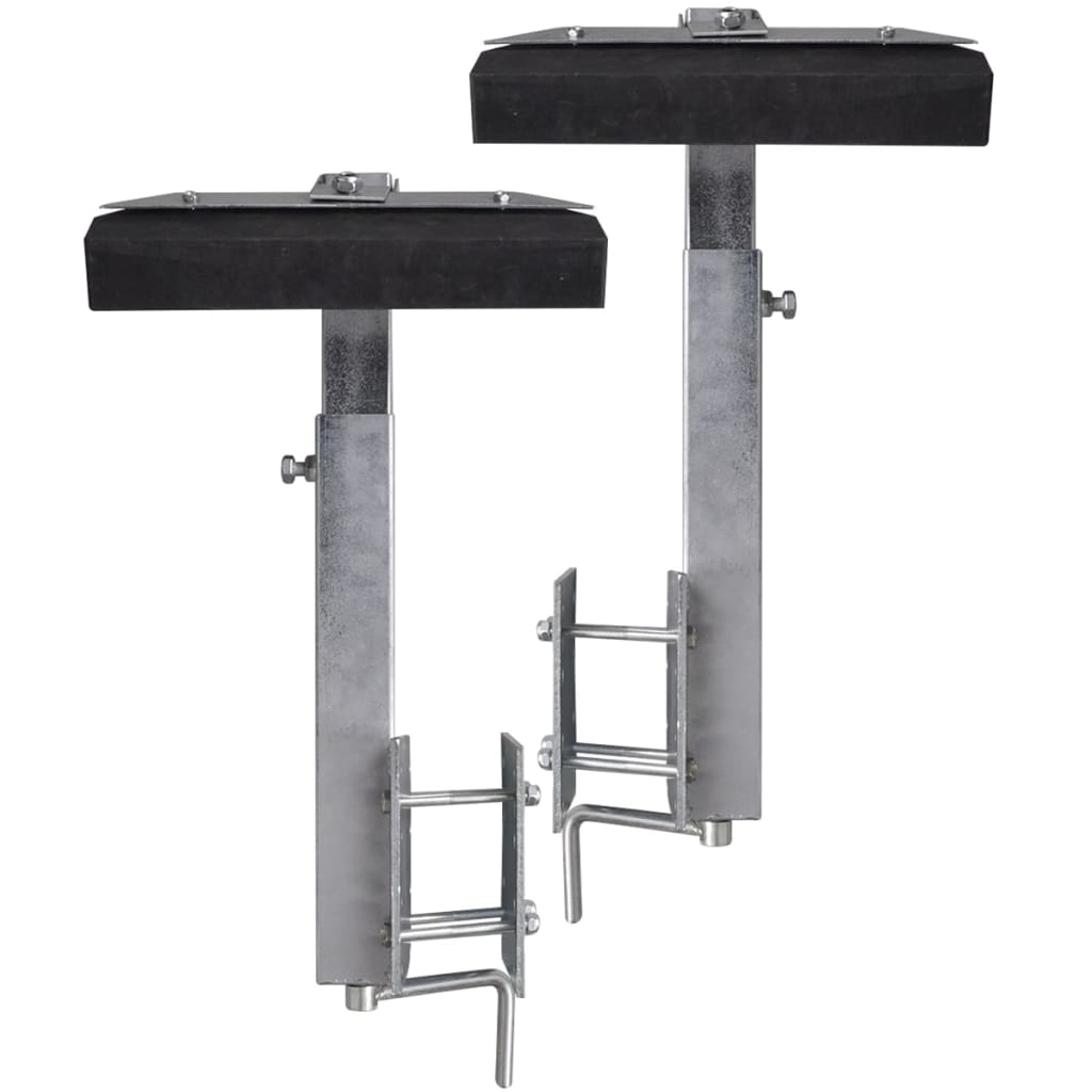Boat Trailer Solid Bar Bow Support Set of 2 63 - 88 cm