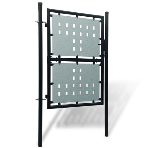 Black Single Door Fence Gate XL