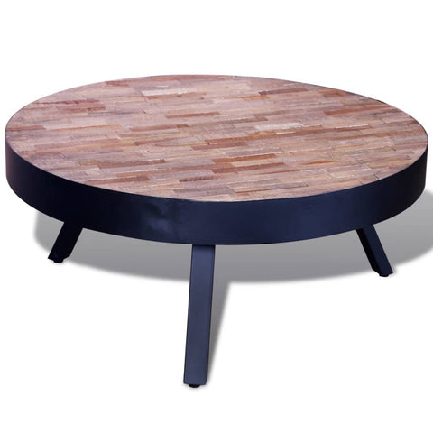 Coffee Table Round Reclaimed Teak Wood