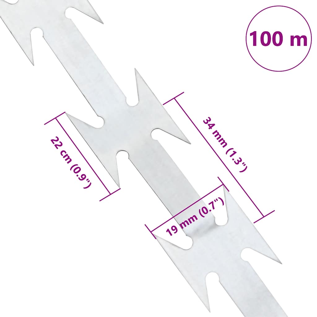 BTO-22 NATO Razor Wire 100 m Steel | Steel finish