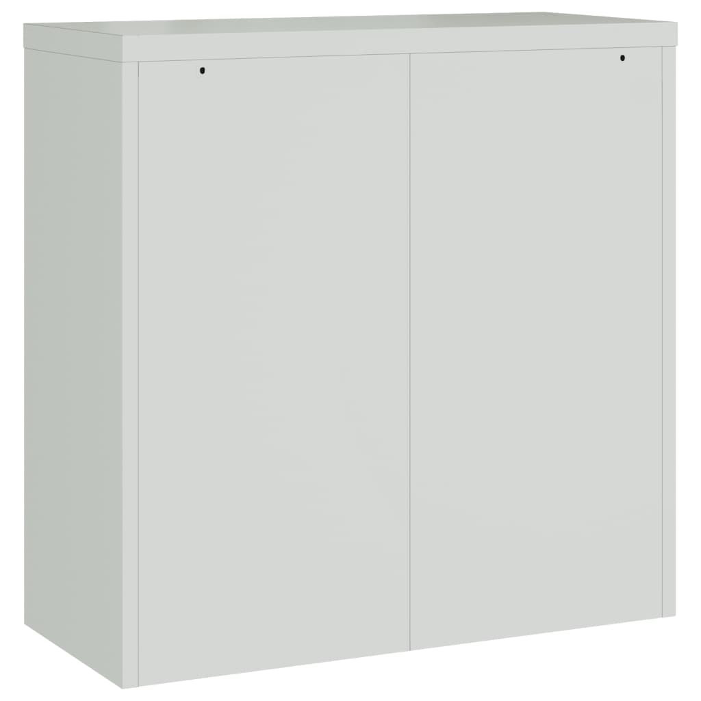 Office Cabinet with 2 Doors Grey 90 cm Steel