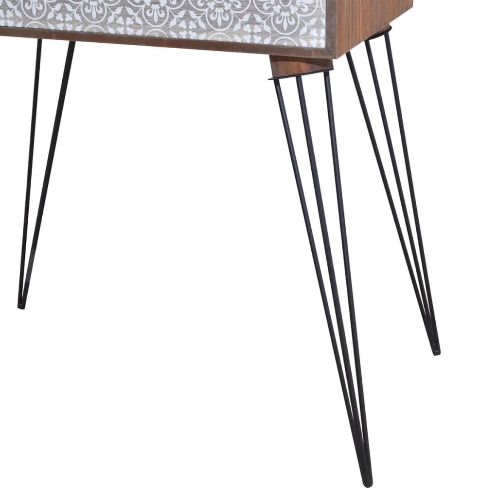 Nightstand With 1 Drawer Rectangular Brown