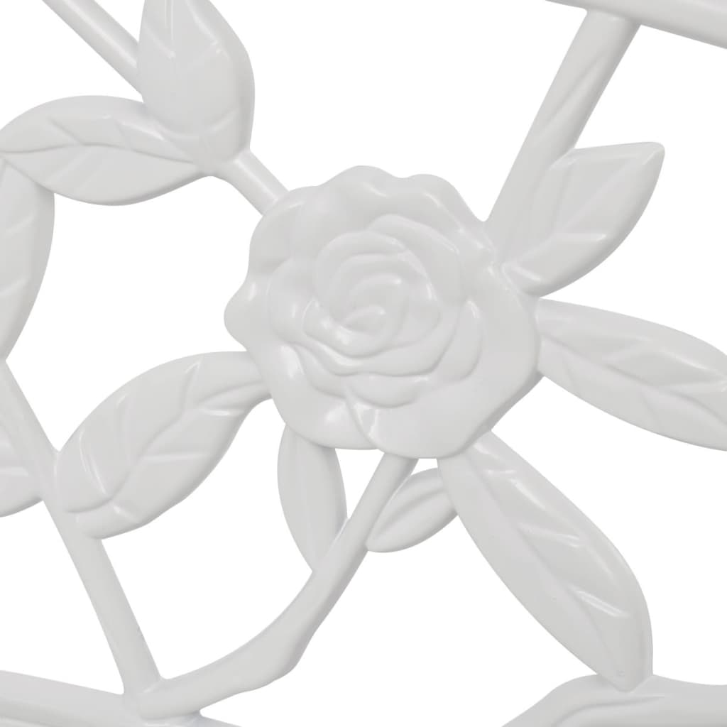 Garden Bench 100 cm Cast Aluminium White | White colour