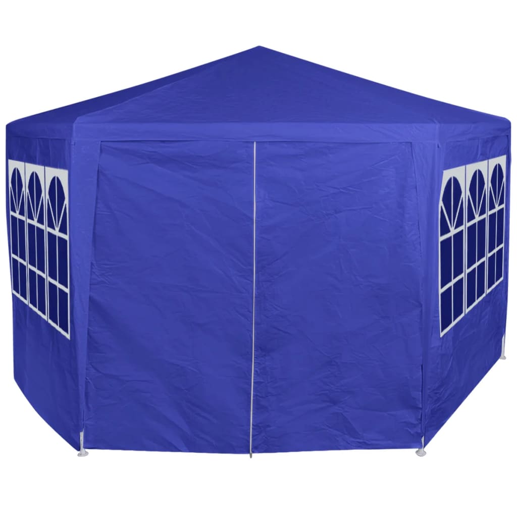 Marquee with 6 Side Walls Blue