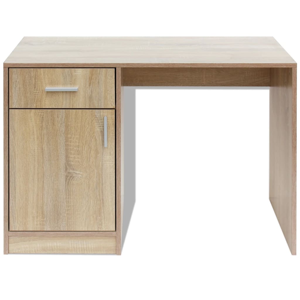 Desk with Drawer and Cabinet Oak