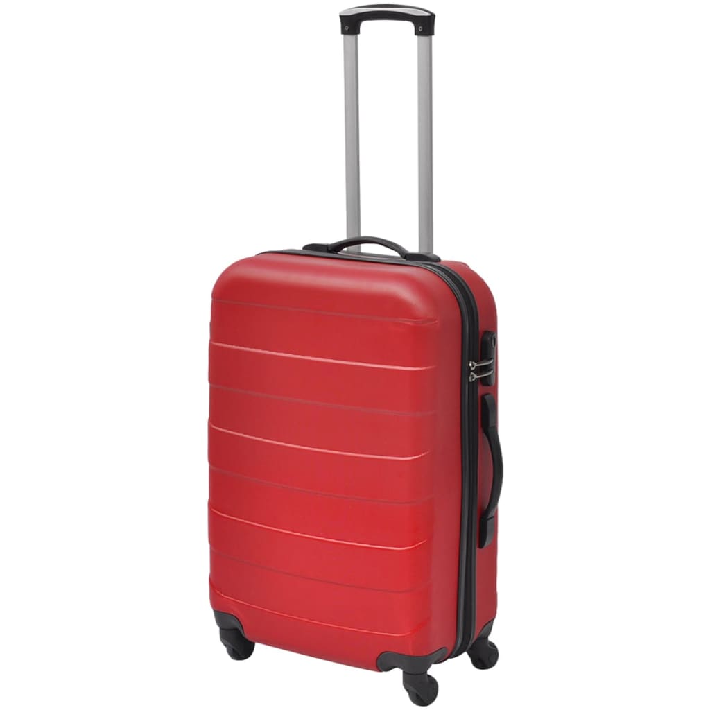 Three Piece Hardcase Trolley Set Red