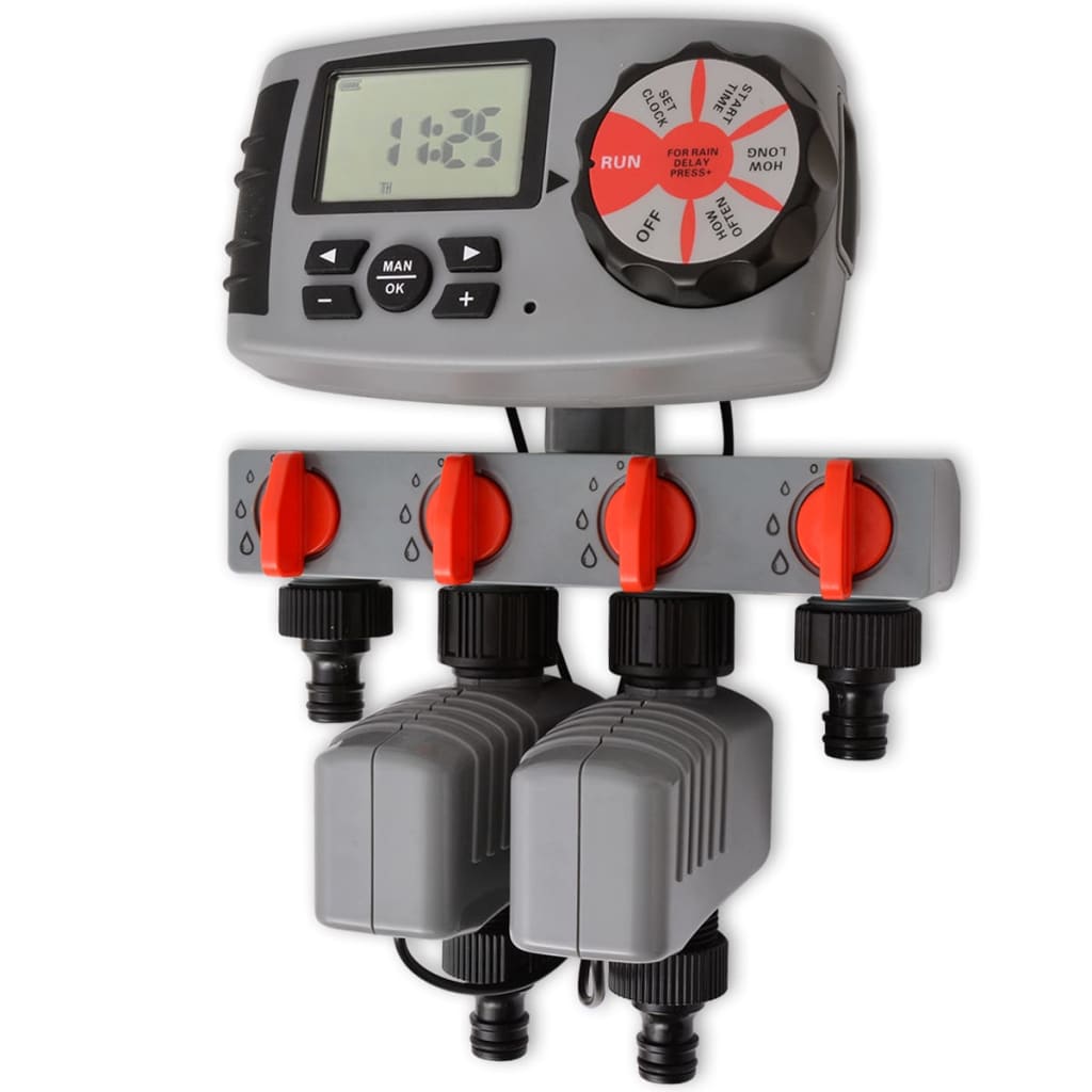 Automatic Irrigation Timer with 4 Stations 3 V - Sprinkler Controls