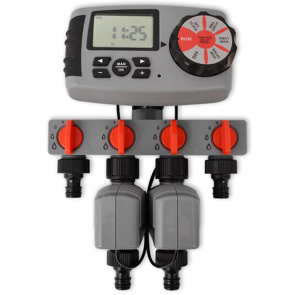 Sprinkler Controls - Automatic Irrigation Timer with 4 Stations 3 V