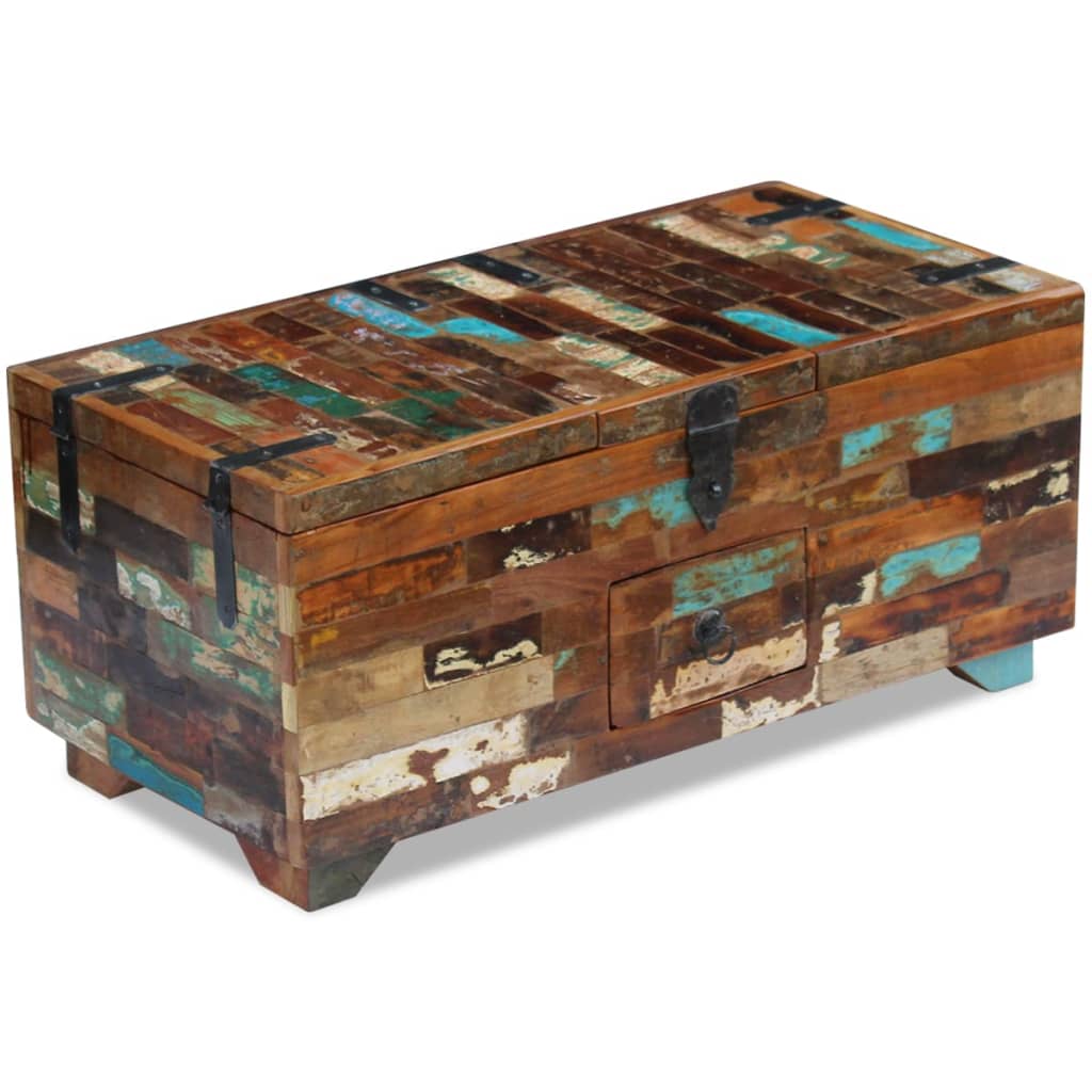 Coffee Table Box Chest Solid Reclaimed Wood