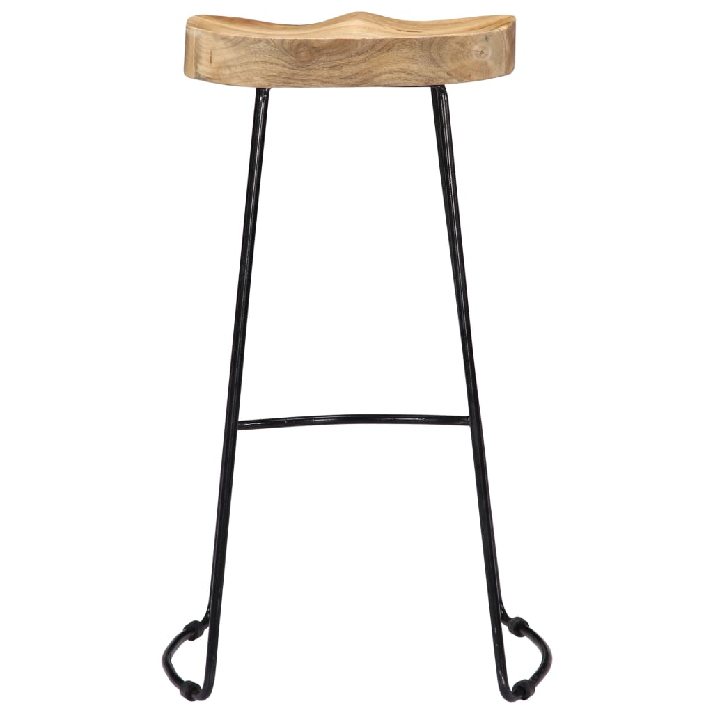 Wood Bar Stools Solid Black 45x40x78cm