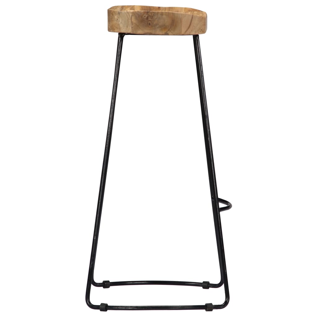 Wood Bar Stools Solid Black 45x40x78cm