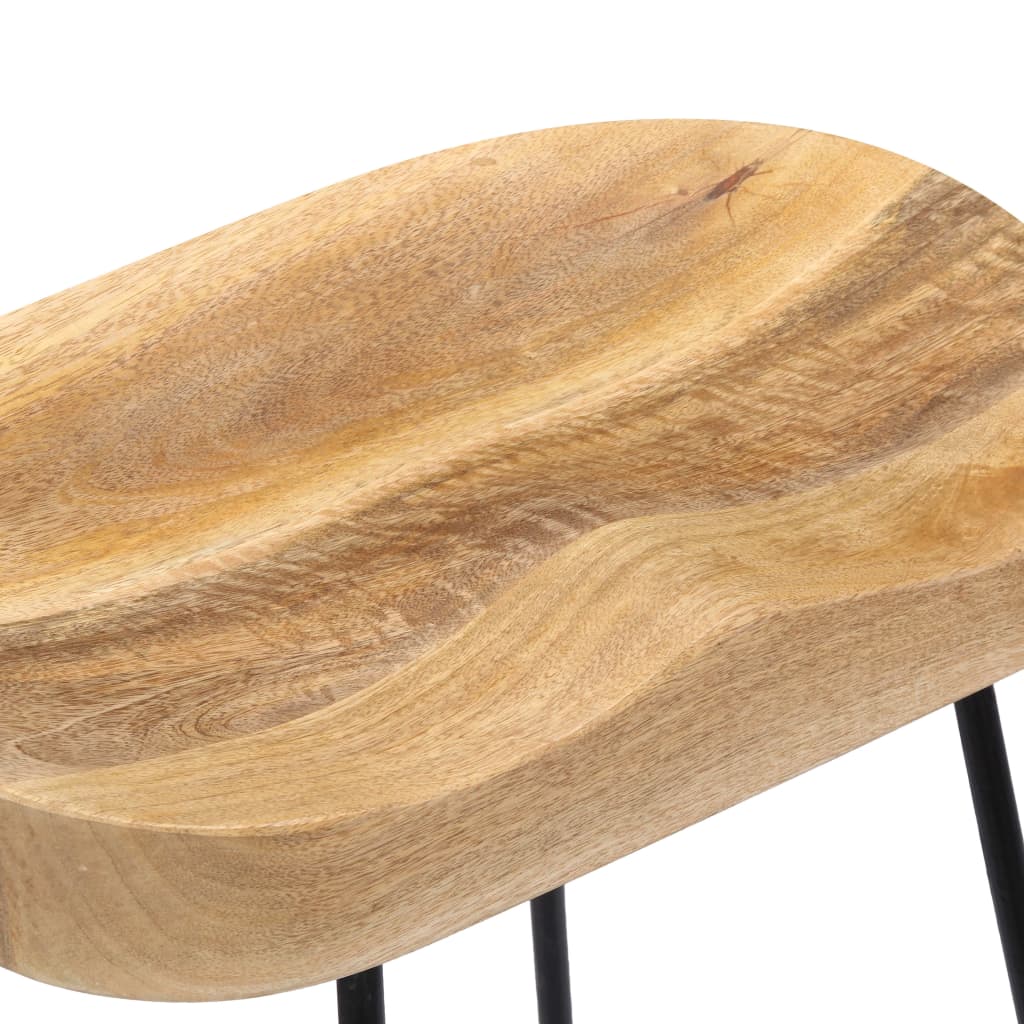 Wood Bar Stools Solid Black 45x40x78cm