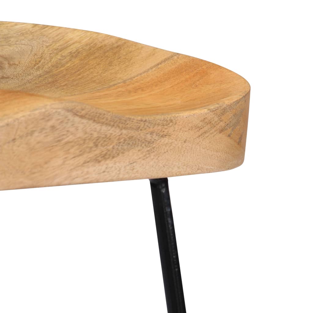 Wood Bar Stools Solid Black 45x40x78cm