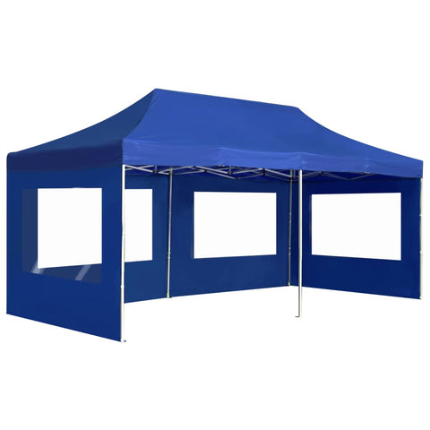 Professional Folding Party Tent with Walls Aluminium, Blue