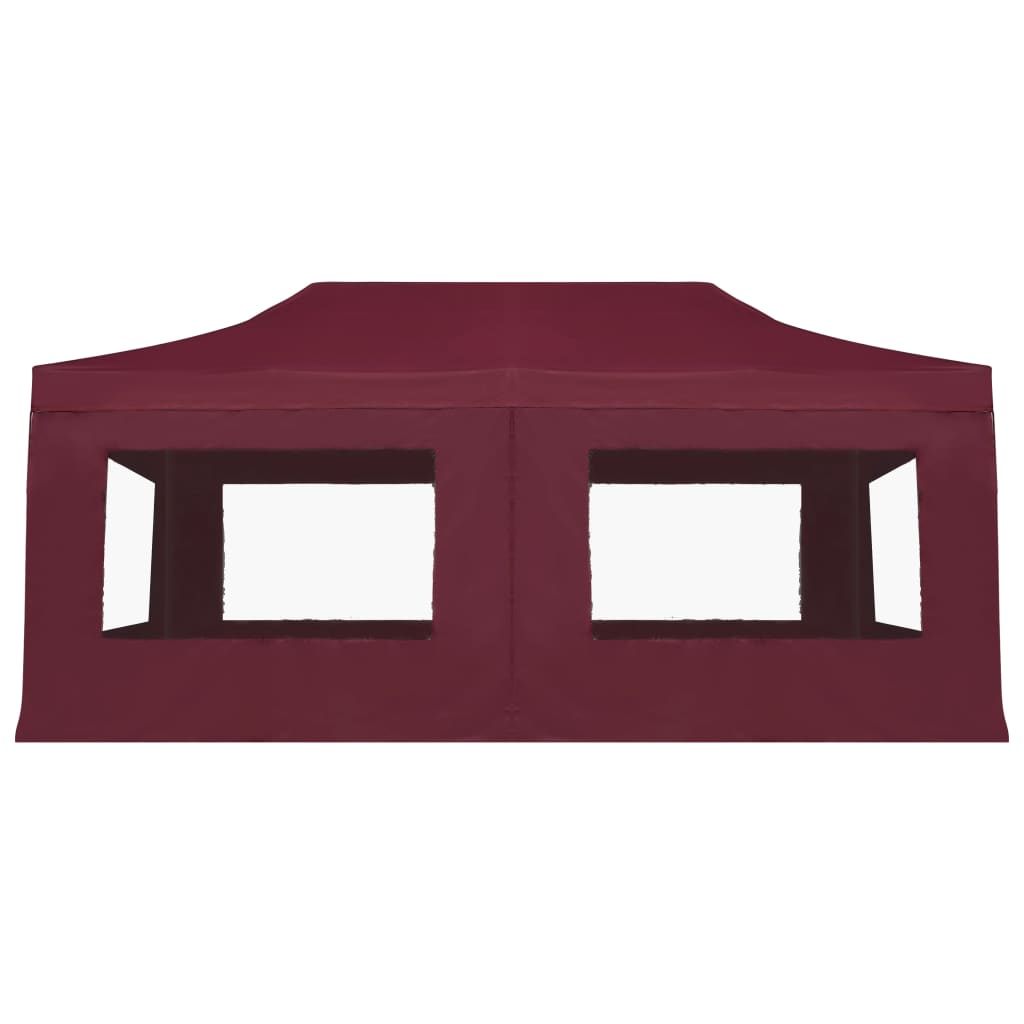 Professional Folding Party Tent with Walls Aluminium /Wine Red