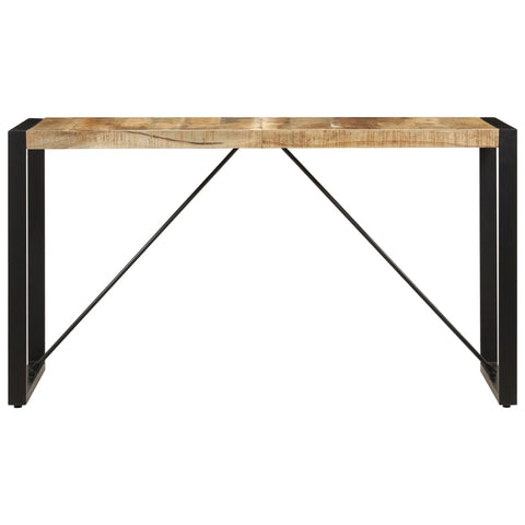 Dining Table Solid Mango Wood Brown & black