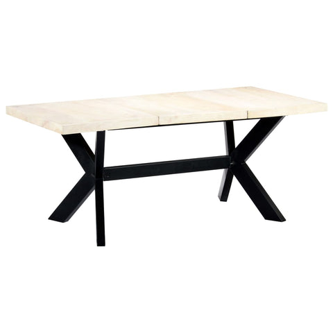 Dining Table Solid Mango Wood -White