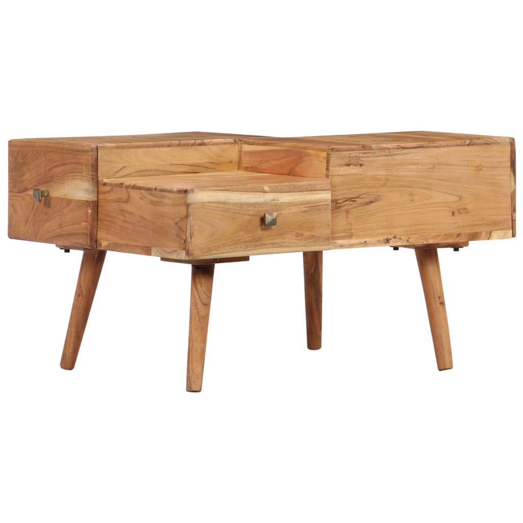 Coffee Table With 4 Drawers Solid Acacia Wood