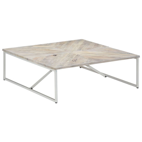 Coffee Table Solid Mango Wood, White