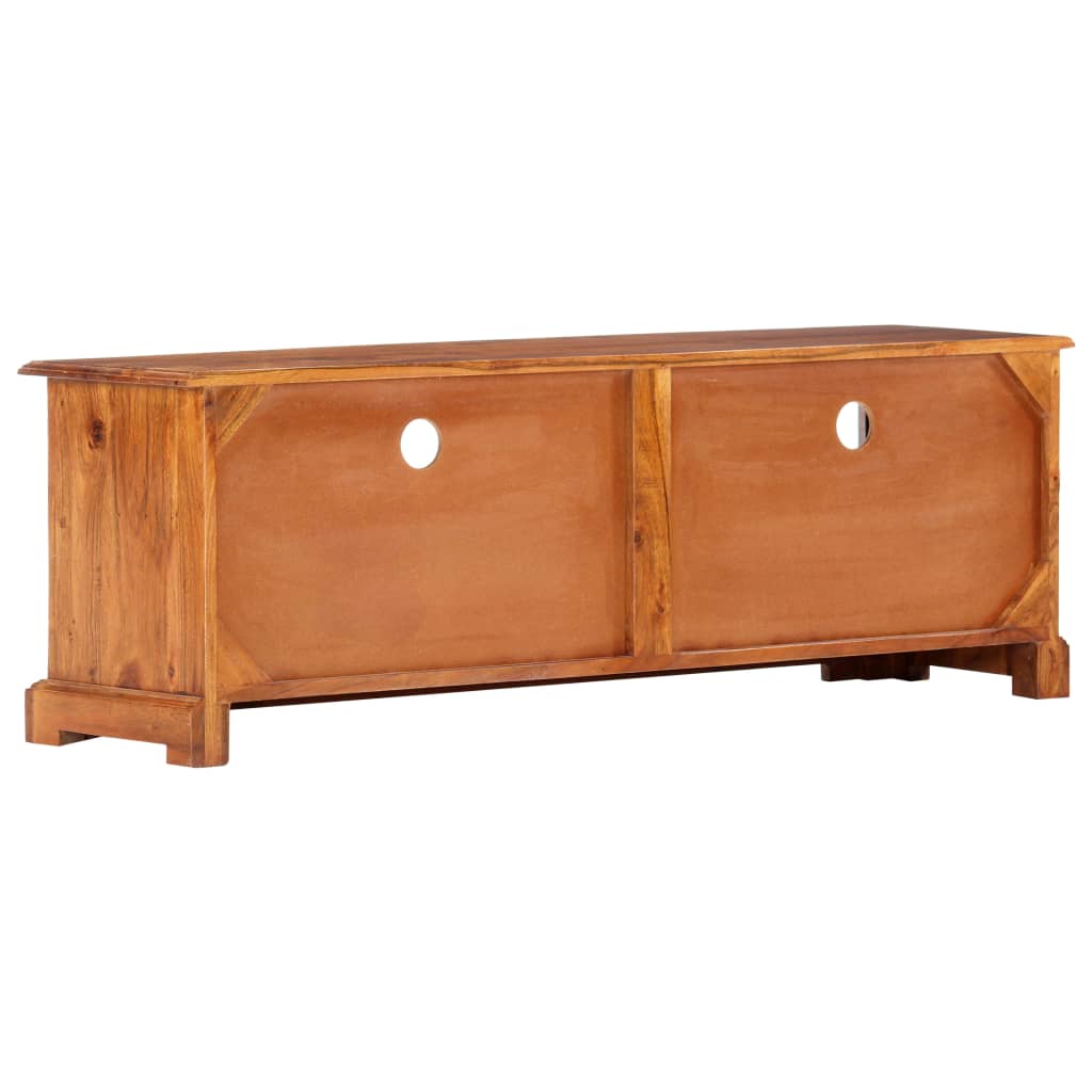 TV Cabinet Solid Acacia Wood With Honey Finish