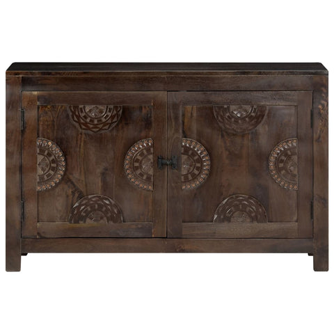 Sideboard with Carved Design Solid Mango Wood