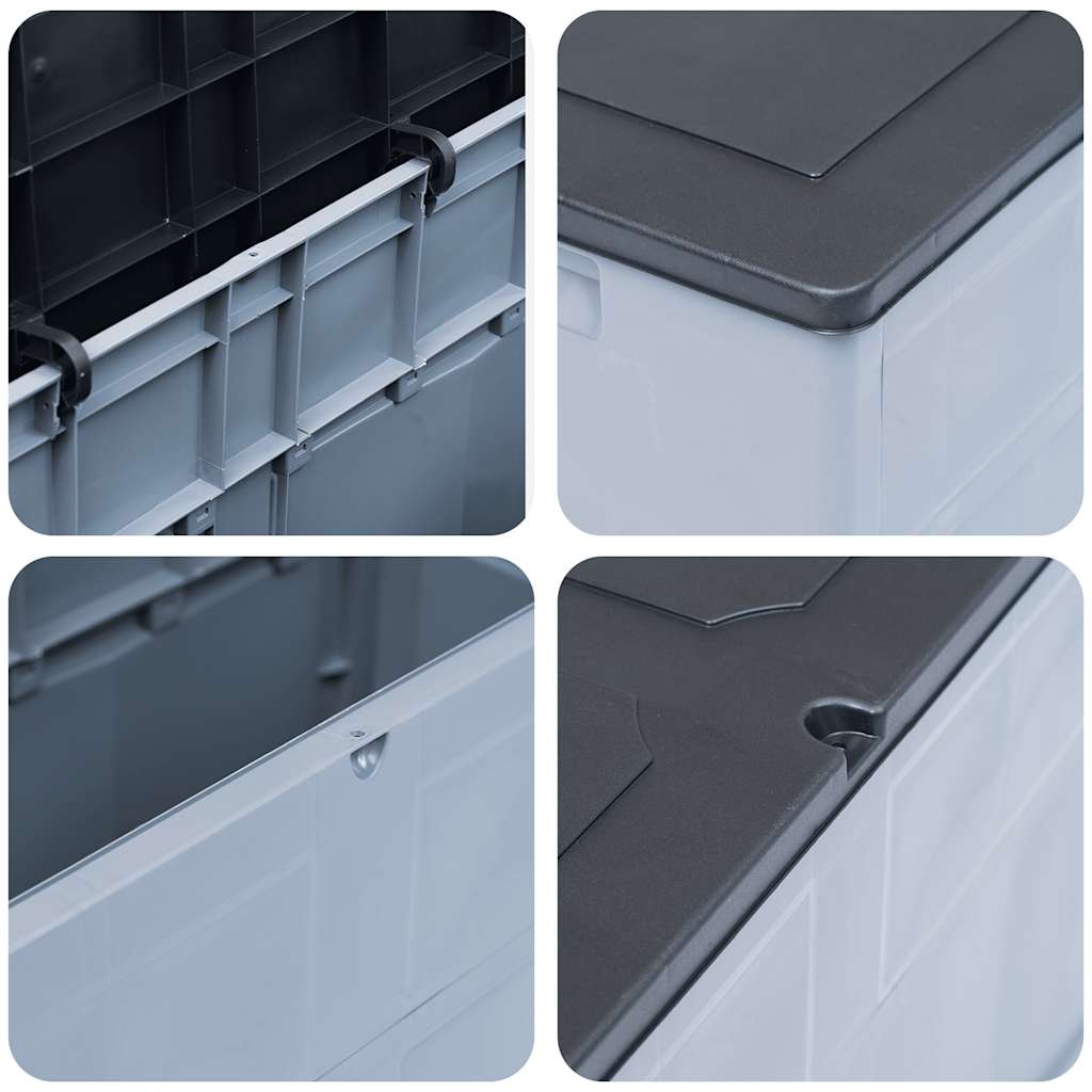 Garden Storage Box  Grey Black