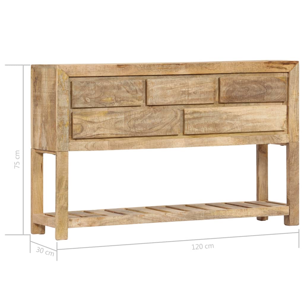 Mango Wood Sideboard Natural 120x30x75cm