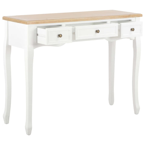 Dressing Console Table with 3 Drawers White