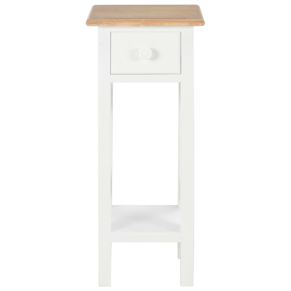 Side Table White Wood
