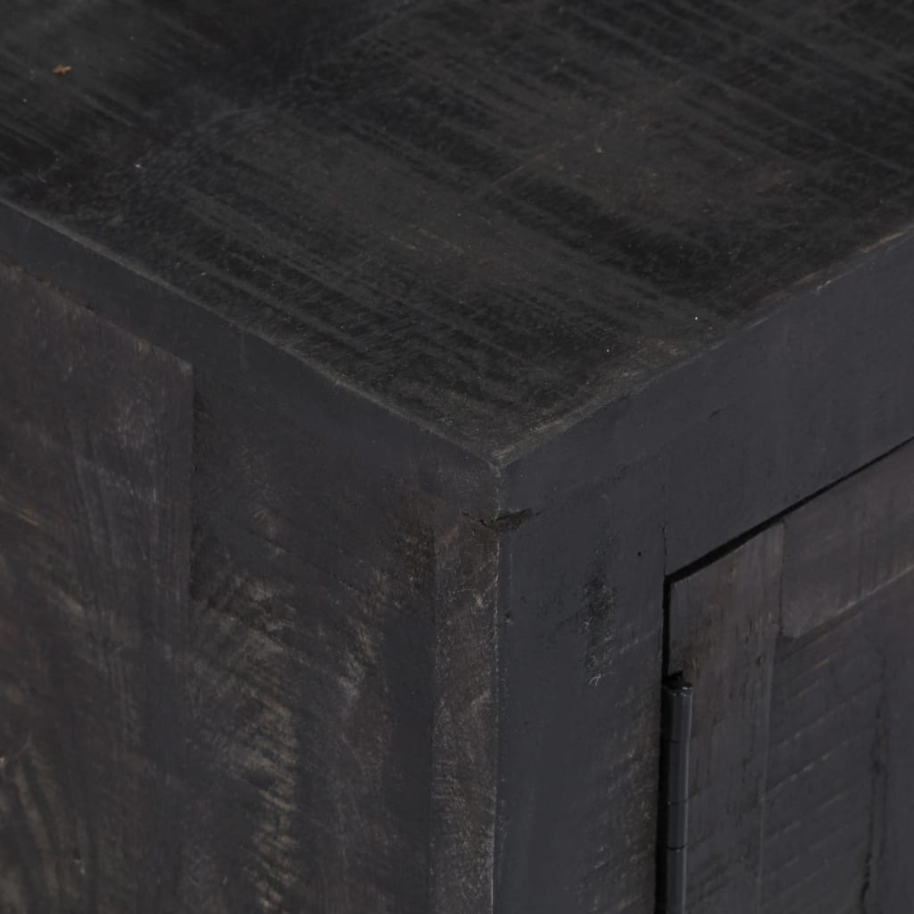 Tv Cabinet Black Wood 118x30x40cm
