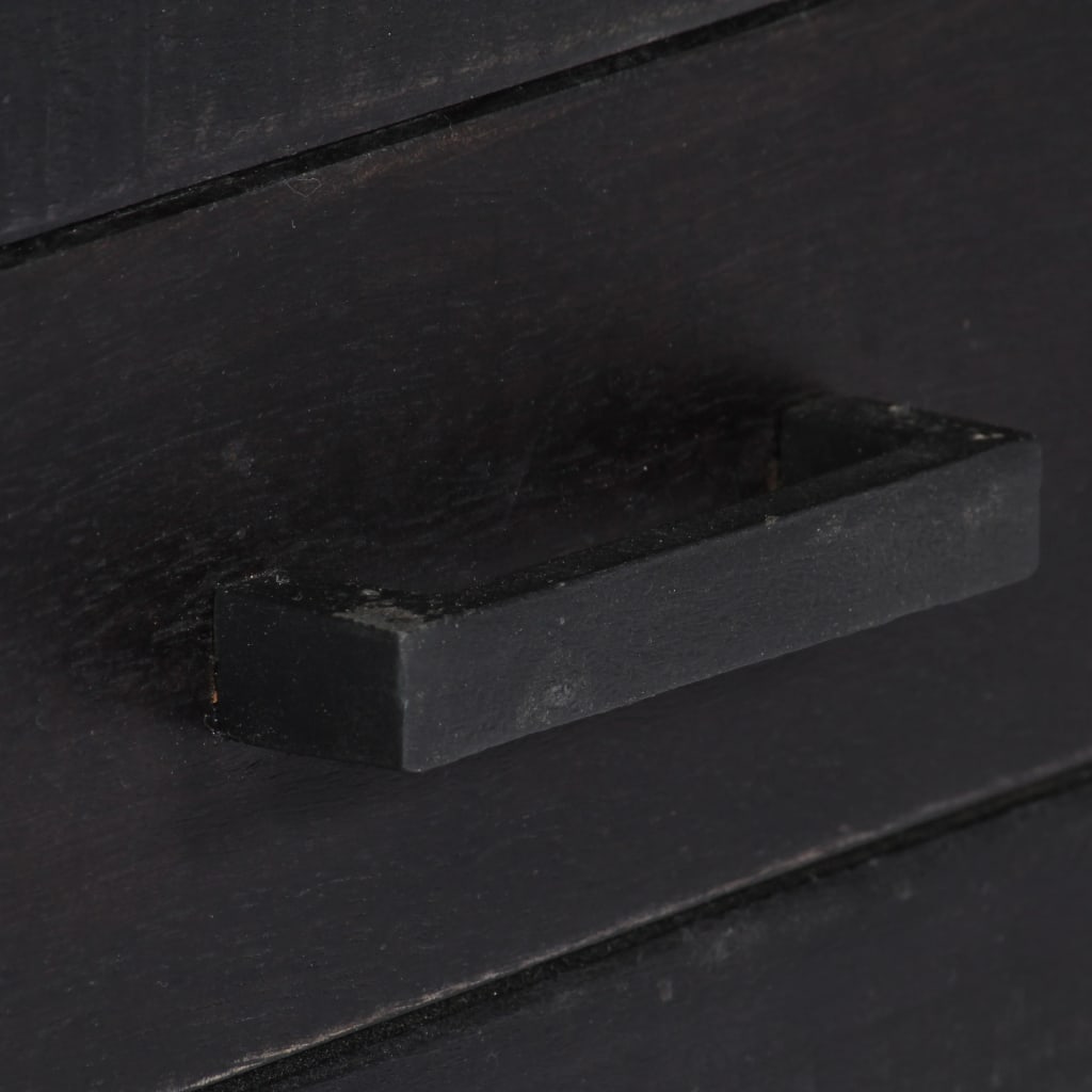 Tv Cabinet Black Wood 118x30x40cm