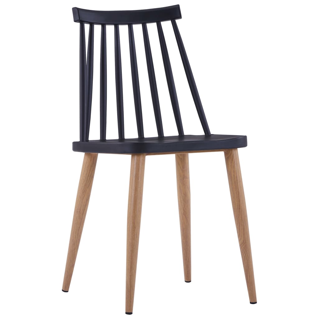 Dining Chairs 2 pcs Black Plastic