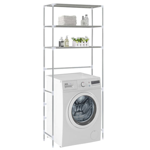 3-Tier Storage Rack over Laundry Machine Silver