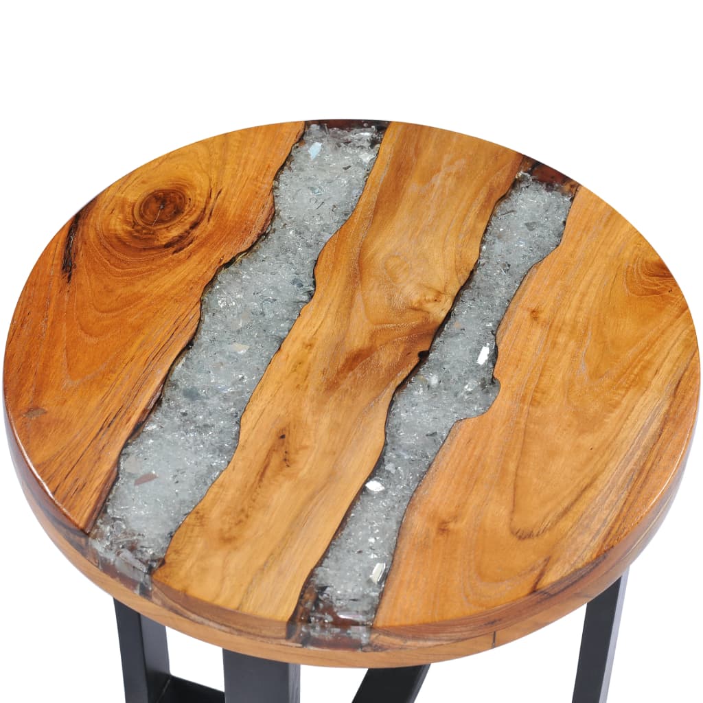 Coffee Table  Solid Teak Wood and Polyresin