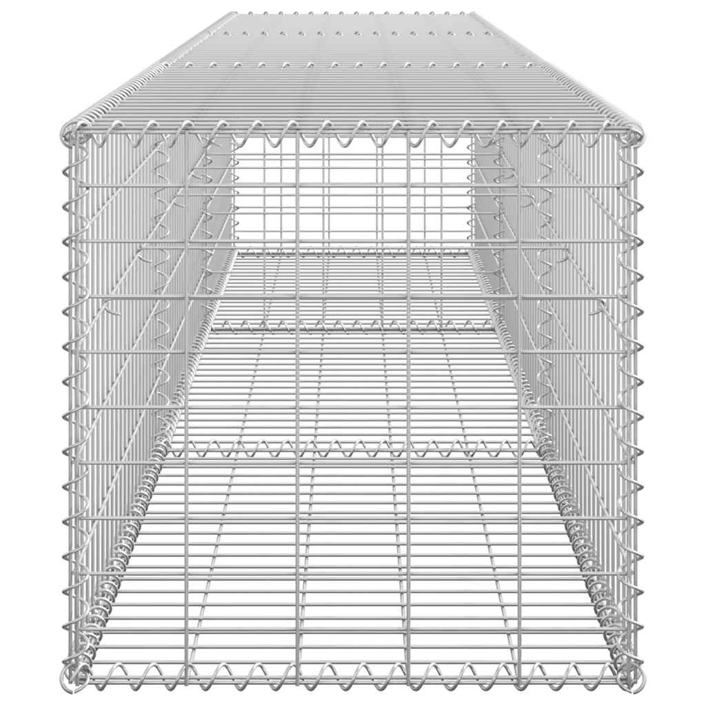 Gabion Wall with Covers Galvanised Steel S, Fence Panels